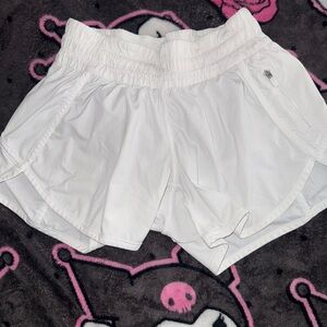 Women's White Athletic Shorts